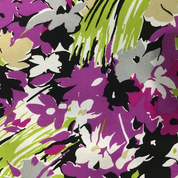 Jones New York 100% Silk Colorful Flare Skirt - 10 - Picture 5 of 9